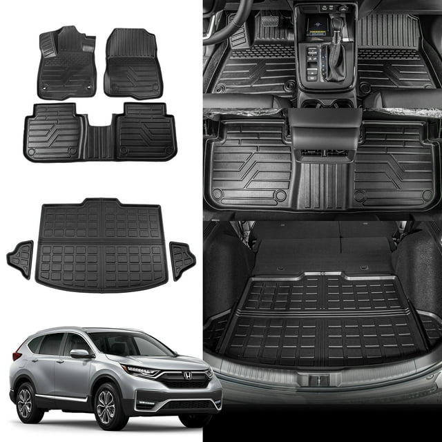 Bomely Fit 2023 2024 Honda CRV Fuel Floor Mats Trunk Mat Cargo Mat