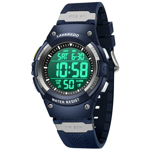 Bomieux Kids Watch Digital Watch for Boys Multifunctional Sports Watch with EL-Backlight, Stopwatch,Alarm,Date,Week,Silicone Strap Waterproof Watches Gift for Boys Girls