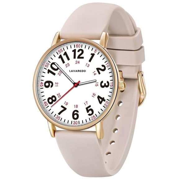Nurse's Luminous Watch Metal case, Silicone Strap Strong Luminous dial ...