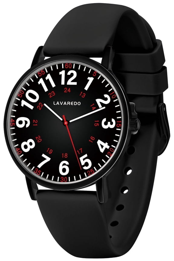 Watch for Women Nurse Watch for Doctors Luminous Easy Read Dial,12/24 Hours with Second Hand,Silicone Band,Waterproof Watch Mother's Day gift for Women
