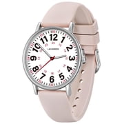 Bomieux Watch for Women Nurse Watch for Doctors Luminous Easy Read Dial,12/24 Hours with Second Hand,Silicone Band,Waterproof Watch Gifts for Women