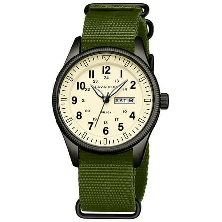 Bomieux Watches for Men Military Sport Watch with Nylon Strap Stylish Luminous Analog Quartz Watch Gift for Men