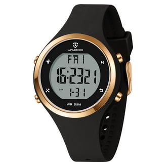 1000HOUR HEARING MARATHON 2020/6〜2021/5 Marathon by Timex Women's Digital 39mm Gray/Rose Gold-Tone