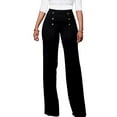 thumbnail image 1 of Bomotoo Womens High Waisted Long Work Pants Casual Stretch Lounge Pant Button Straight Leg Bootcut Trousers Slacks, 1 of 7