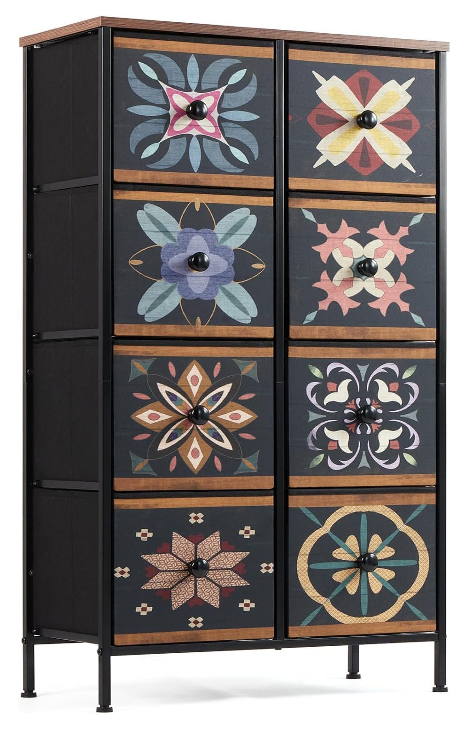 Bomrokson Fabric Dresser for Bedroom with 8 Drawers, Cute Narrow