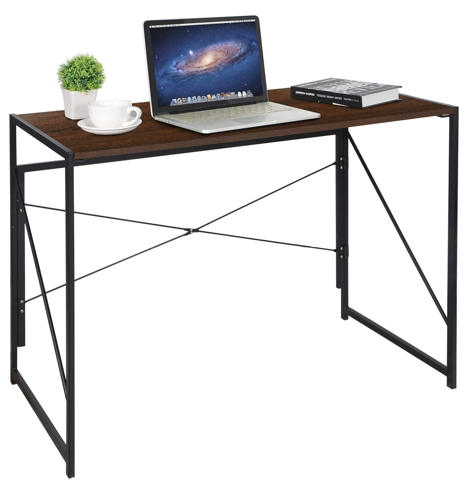 Bomrokson Folding Computer Desk, Writing Study Desks for Home Office