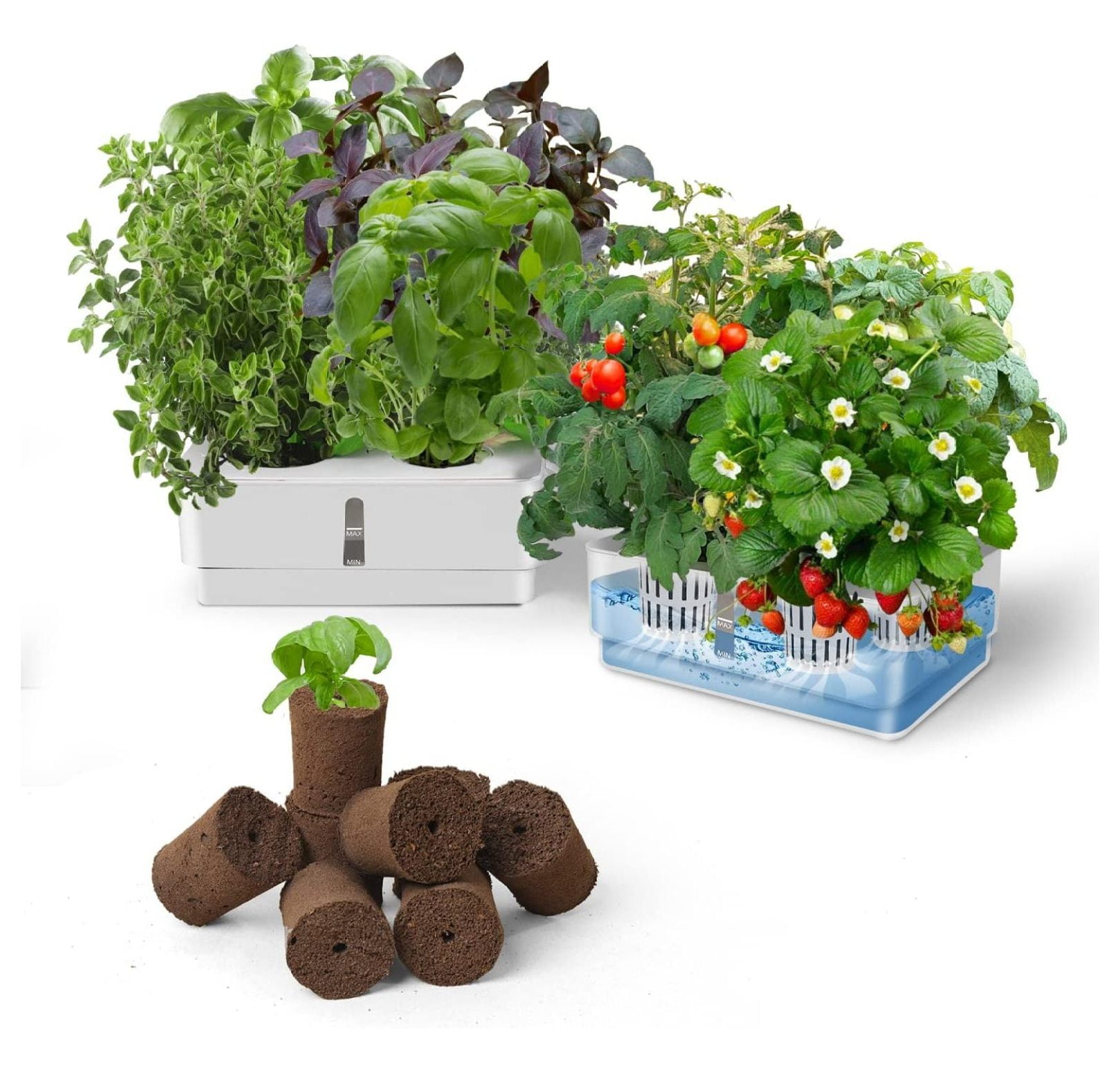 Bomrokson Hydroponic Grow Box Kit Self Watering Planter Pots Window Box