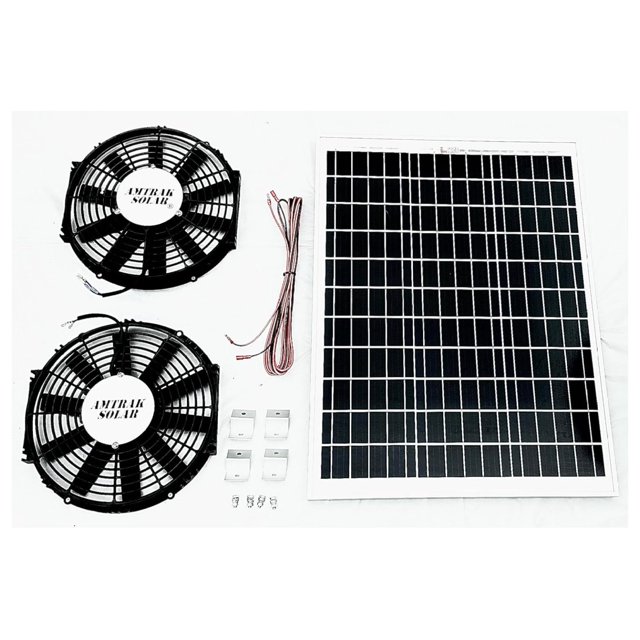 Bomrokson Powerful 100Watt Solar Attic Fan Quietly Cools, Ventilate