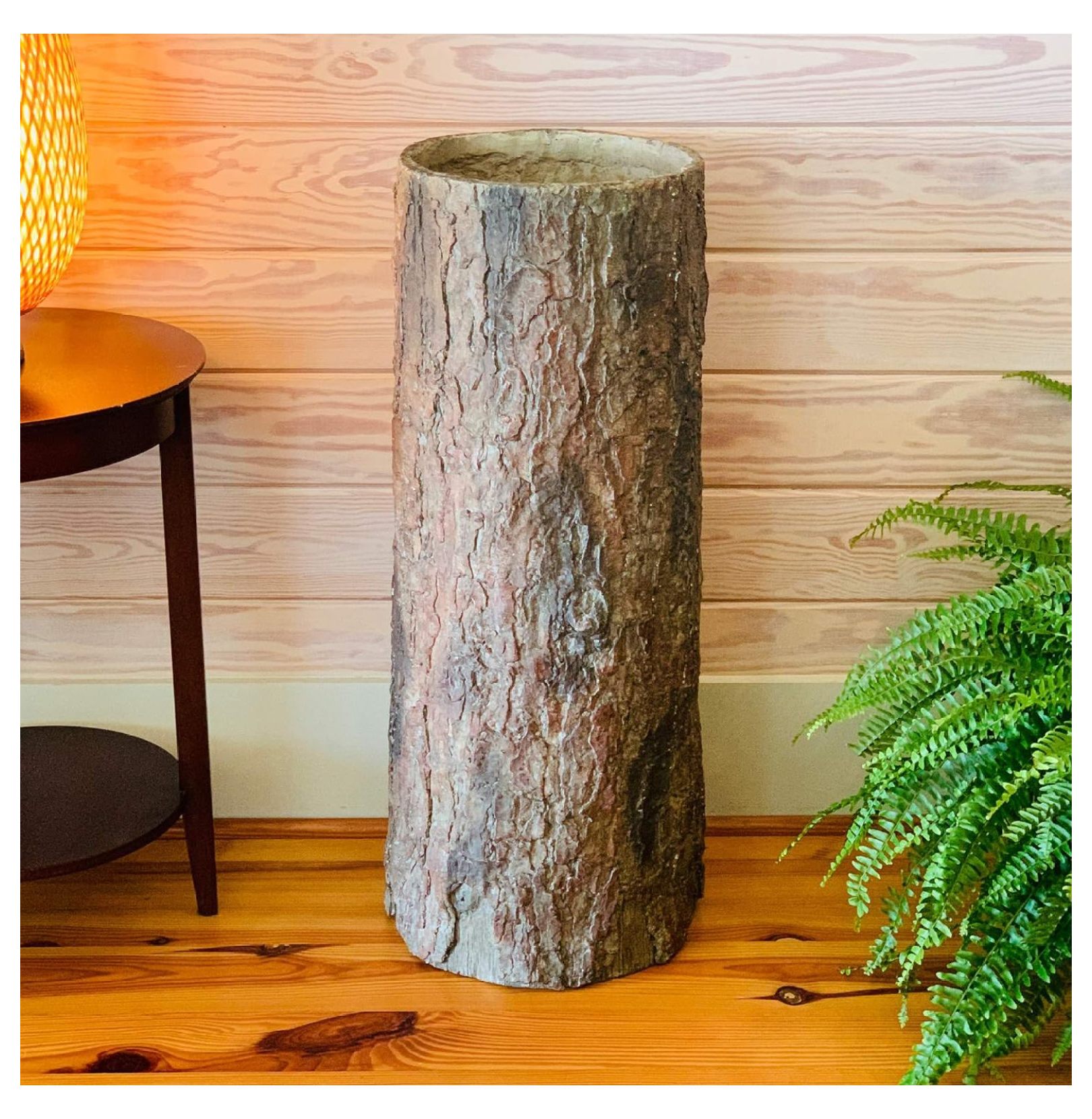 Bomrokson 🌳 Woodland Country Rustic Tree Stump Garbage Bin. Unique