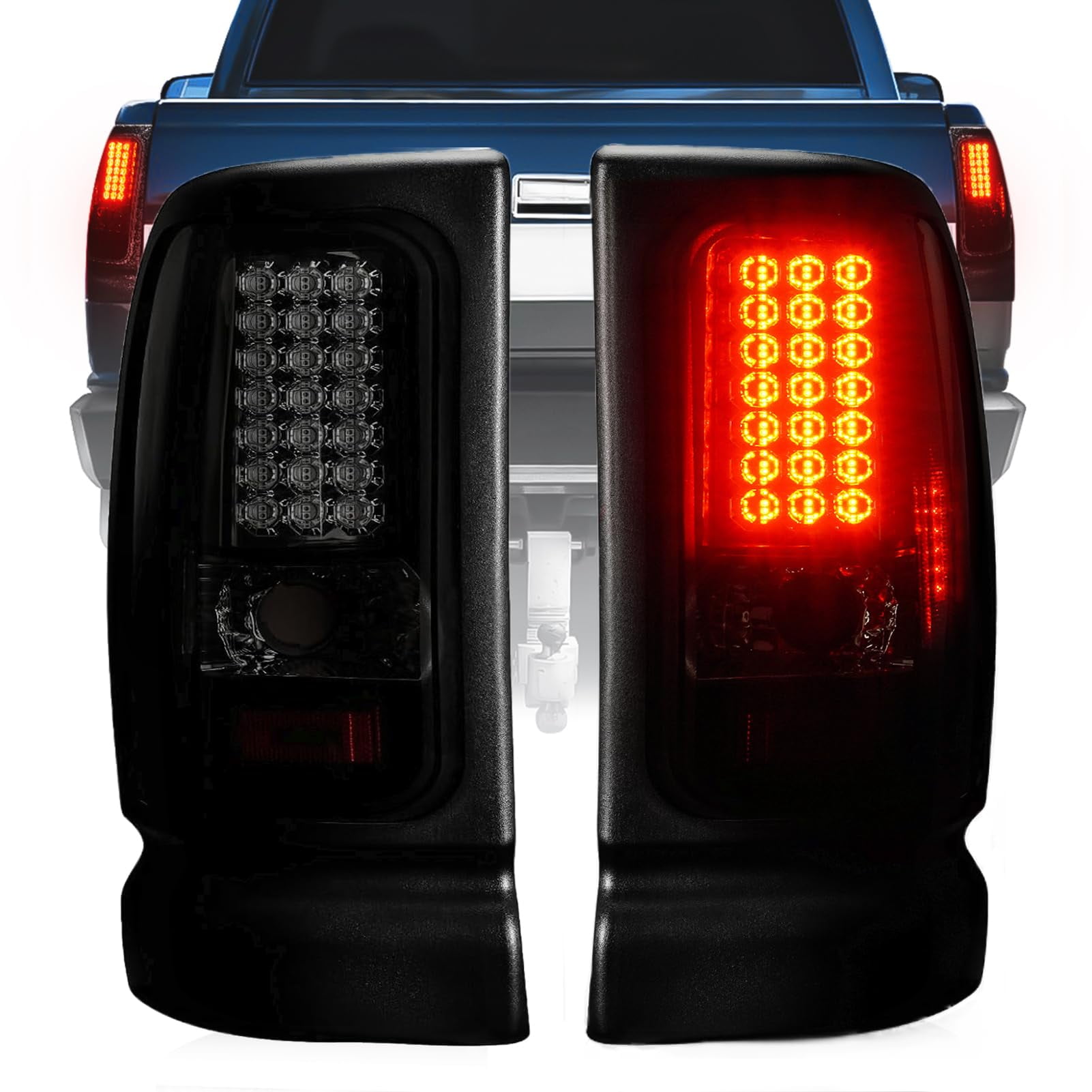 Bomusou LED Tail Light CM31 for 19942001 Dodge Ram 1500, 19942002 Dodge Ram 2500 3500, Brake