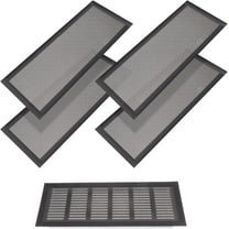 Trianu 4 Pack Floor Register Vent Cover 4"x10" Air Vent Screen Mesh, Frame Tape Perfect for Multiple Material Air Vent Filters, Black