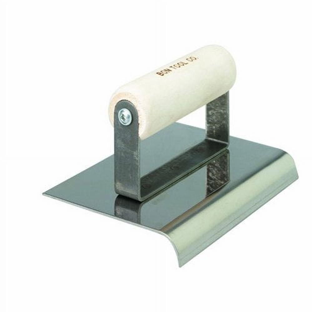 Bon 62-460 10” X 4” Stainless Steel Concrete Sidewalk Edger – 1” Radius, 1-1/4” Deep Comfort Grip Handle – Made In USA