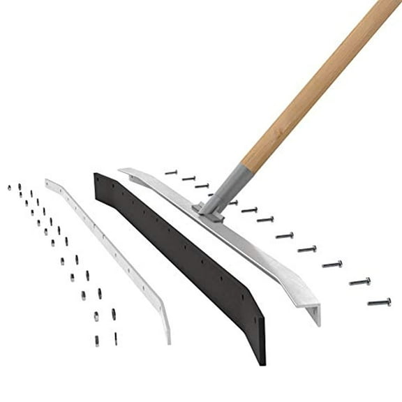 Bon 14-451 36-Inch Curved Floor Squeegee with 60-Inch Wood Handle