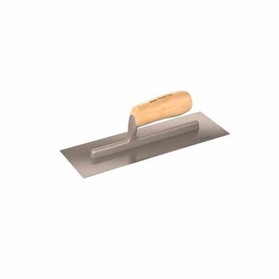 CONCRETE TROWEL - STEEL 12" x 4" WITH WOOD HANDLE