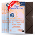 thumbnail image 1 of Bon Appesweet Date Sweetened Chocolate Bar - Better than Milk Chocolate | 2.2 Ounce (Pack of 5) | Organic, Zero Added Sugar, 54% Cacao, Plant Based, Dairy Free, and Guilt Free!, 1 of 6