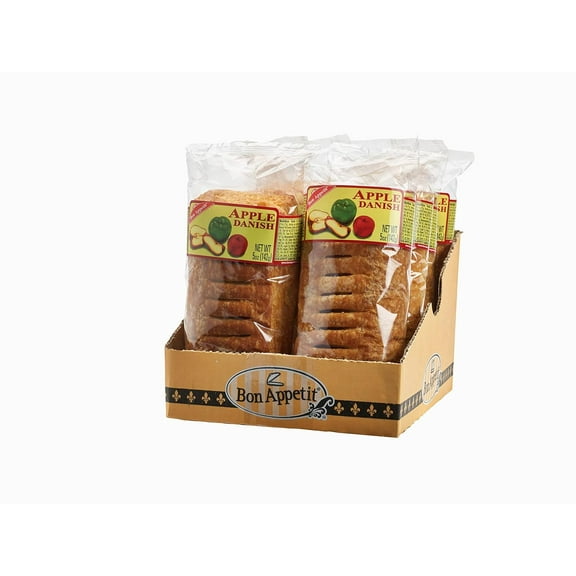 Bon Appetit Apple Danish, 5 oz - Sweet and Fruity Pastry (Pack of 8)