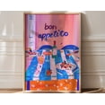 thumbnail image 1 of Bon Appetit Art Print Kitsch Dining Decor Colorful Maximalist Style, 1 of 4