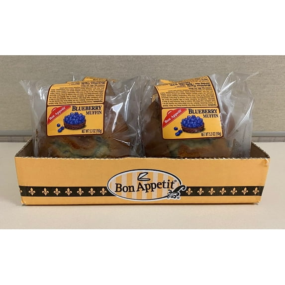 Bon Appetit Blueberry Muffin, 5 oz - Bursting with Blueberries (Pack of 8)