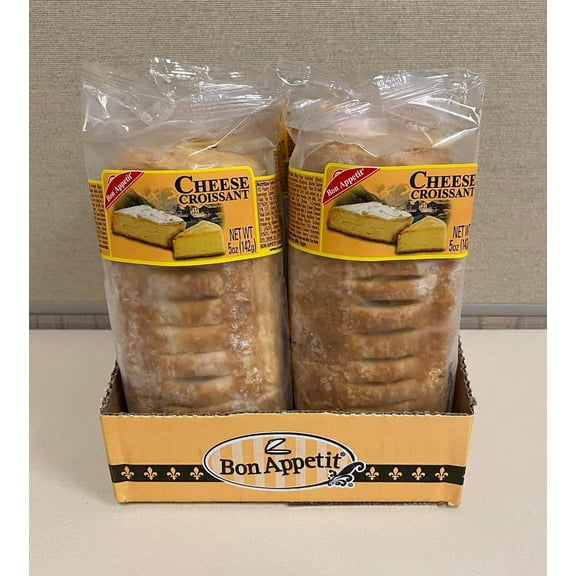 Bon Appetit Cheese Croissant, 5 oz - Buttery and Cheesy (Pack of 8)