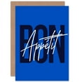 thumbnail image 1 of Bon Appetit Cobalt Greetings Card Plus Envelope Blank inside, 1 of 3