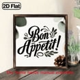 thumbnail image 1 of Bon Appetit Framed Wood Sign - Rustic Farmhouse Wall Art with Black Lettering, Perfect for Kitchen, Dining Room, or Housewarming Gift, 8x8 Inch Wooden Decor, Dining Room Accent Rustic Farmhou, 1 of 9