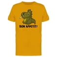 thumbnail image 1 of Bon Appetit! Full Dino T-Shirt Men -Image by Shutterstock, Male Medium, 1 of 2