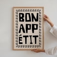 Frinch Hand Bon Appetit Hand Drawn French Typography - Walmart.com