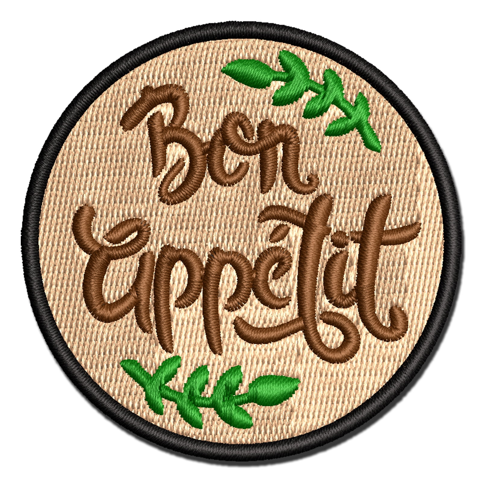 Bon Appetit Kitchen Applique Multi-Color Embroidered Iron-On Patch - 3.5 Inch Large