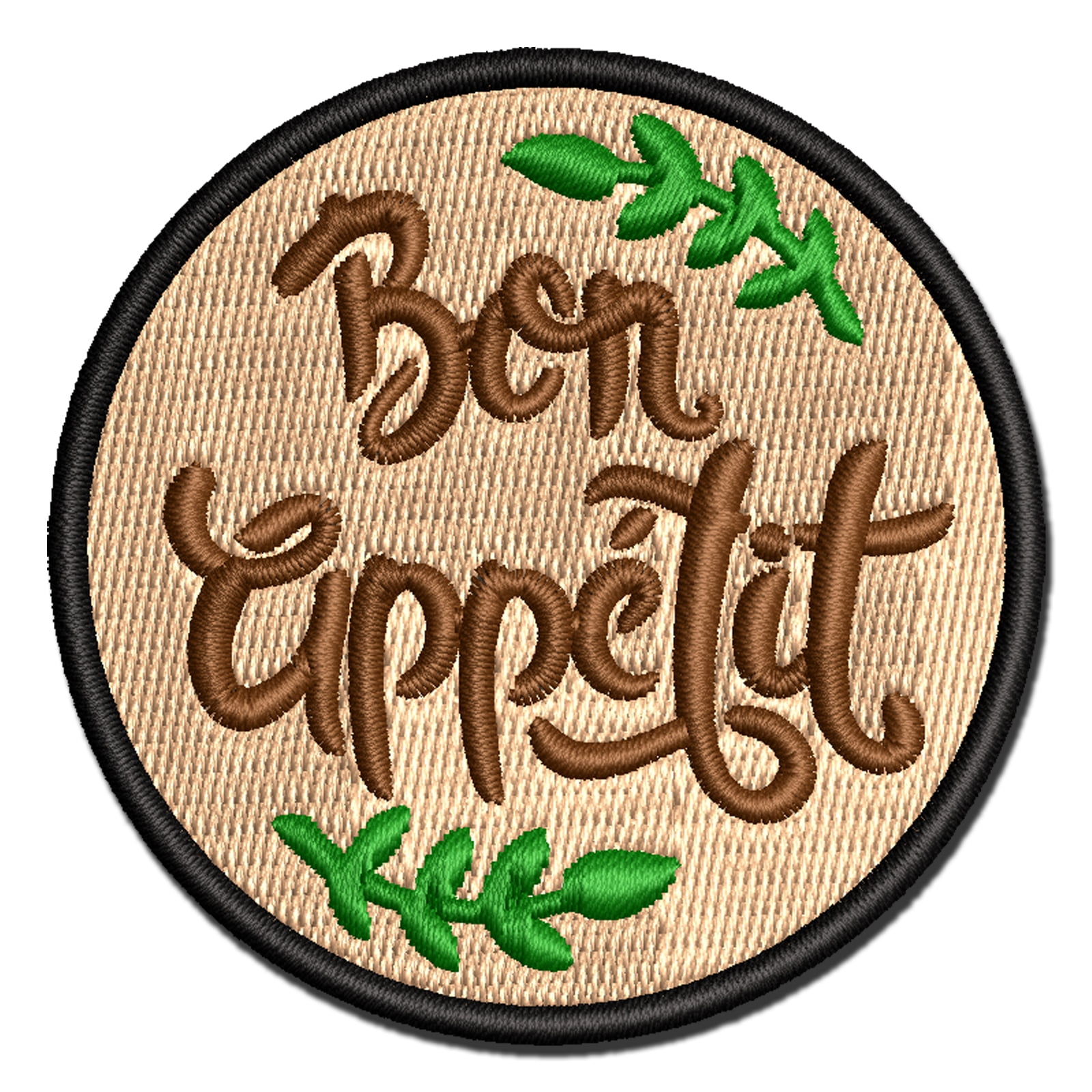Appetit Color Bon Appetit Kitchen Applique Multi-Color Embroidered Iron-On Patch - 3 ...