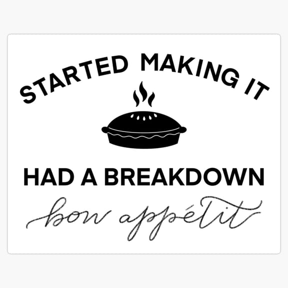 Bon Appetit Kitchen Cooking Joke Vinyl Sticker
