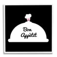 thumbnail image 1 of Bon Appetit Phrase Mustache Chef Modern Design Food & Beverage Framed Art Print Wall Art, 17x17, 1 of 7
