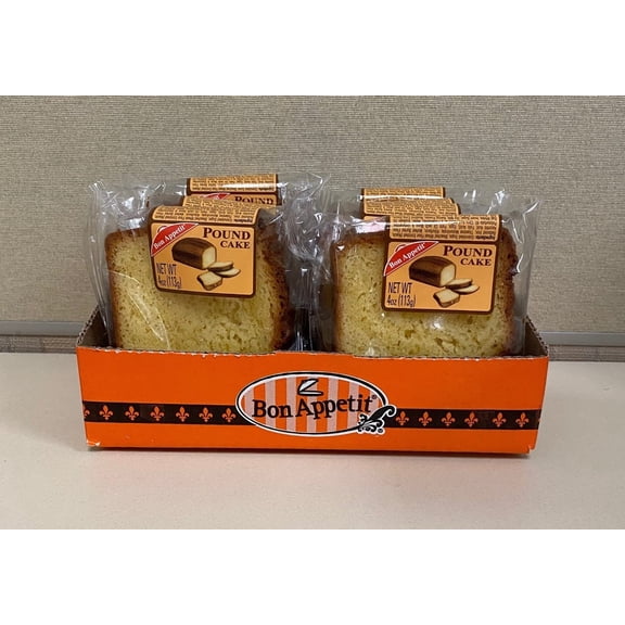 Bon Appetit Pound Cake, 4 oz - Classic and Buttery (Pack of 8)