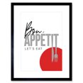 thumbnail image 1 of Bon Appetit Typography Framed Wall Art Print, 1 of 5