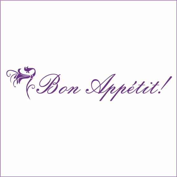 Bon Appetit Vinyl Decal - Small - Violet