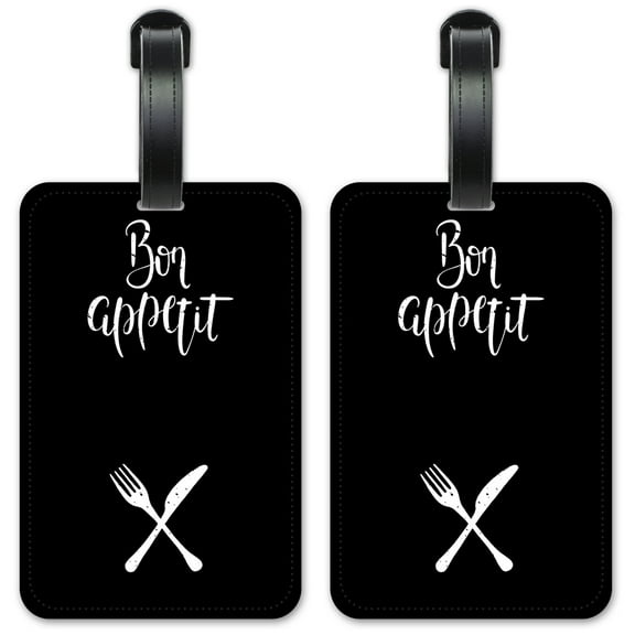 Bon Appetite Baby - Luggage ID Tags / Suitcase Identification Cards - Set of 2