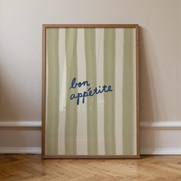 Bon Appetite Dining Room Handwritten Typography Vertical