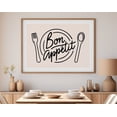 thumbnail image 1 of Bon Appetite Kitchen Poster! Boho, Minimalist Modern Art,Minimalist, Kitchen Art, Physical Poster Print Shipped To You! Wall Art, Modern Wall Decor, 8x12 UNFRAMED, 1 of 2
