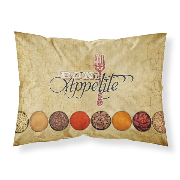 Bon Appetite and Spices Fabric Standard Pillowcase