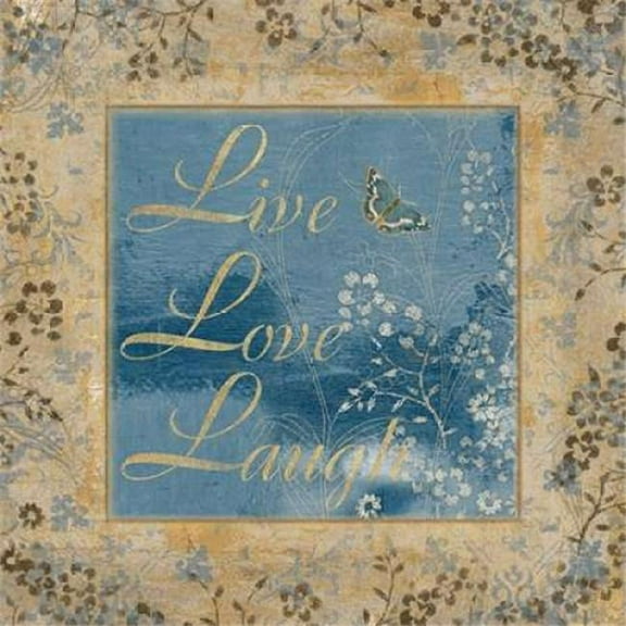 Bon Art PDXAX23909SMALL Live Love Laugh Poster Print by Artique Studio, 12 x 12 - Small
