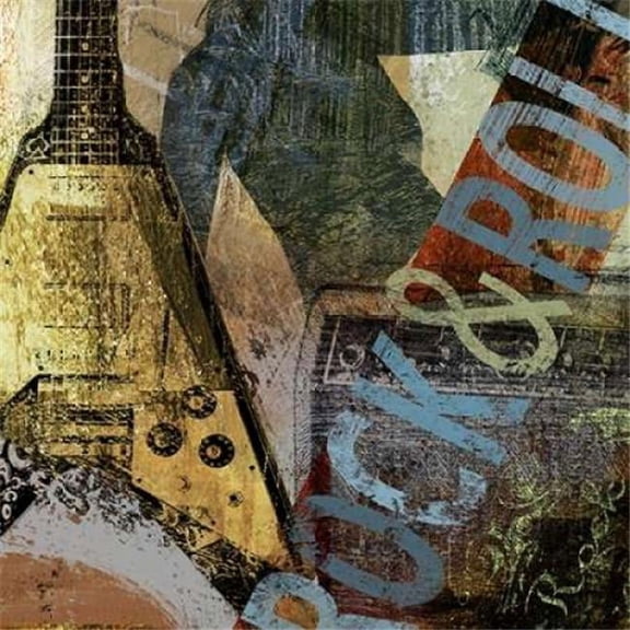 Bon Art PDXEY20570SMALL Rock & Roll Poster Print by Eric Yang, 12 x 12 - Small