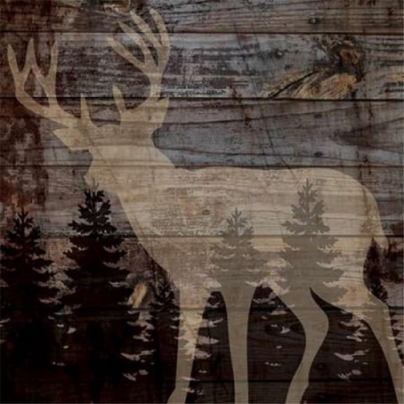 Bon Art PDXPB25296SMALL Rustic Deer Poster Print by Piper Ballantyne, 12 x 12 - Small