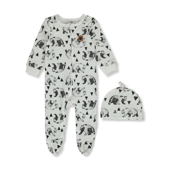Bon Bebe Baby Boys' 2-Piece Bears Coveralls Set Color: white Size: 6 - 9 months