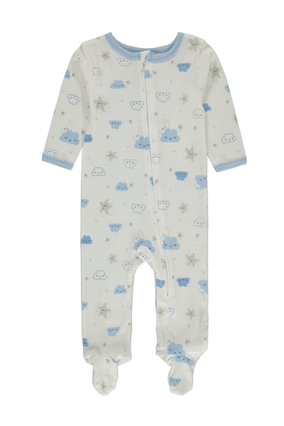 Baby Boys' Cloud Footed Coveralls Color: white Size: 3 - 6 months
