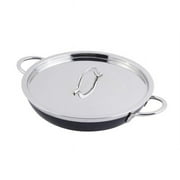 Bon Chef  Classic Country French Collection Saute 2 quart Pan & Skillet with Cover Double Handle - Black - 12 oz
