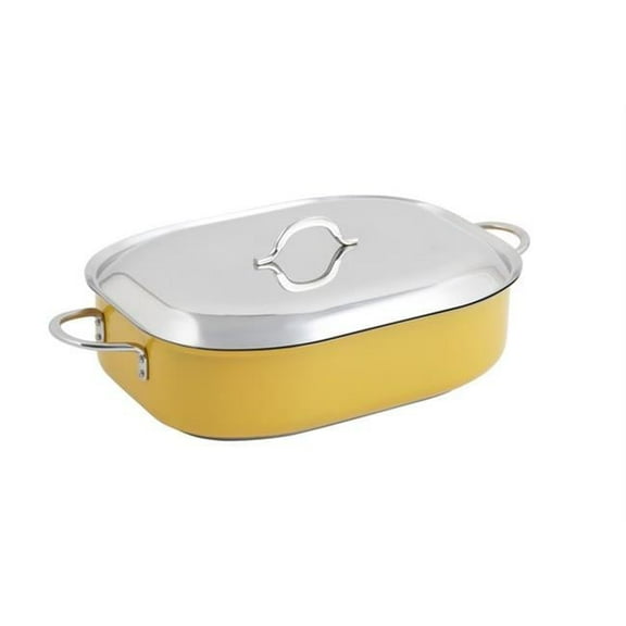 Bon Chef 60004CFCLDYellow 15 x 11 x 4 in. Classic Country French Oven with Lid, Yellow - 7 quart