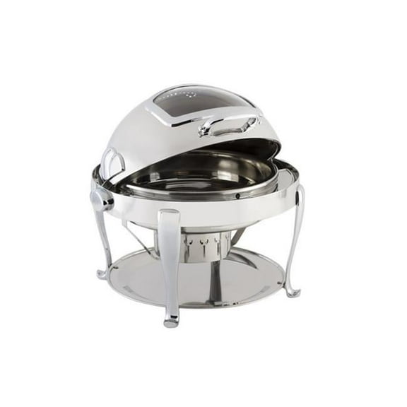 Bon Chef 19001CH Roman Elite Round Clear View Chafer with Glass Window Chrome
