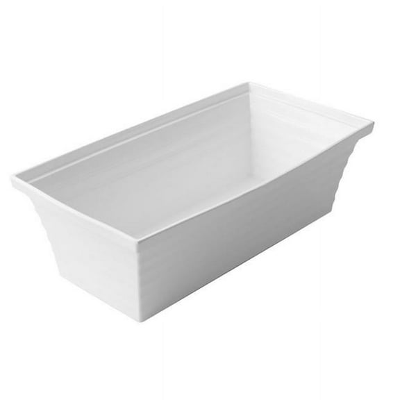 Bon Chef 53104WHITE 10.25 x 19 x 6 in. Americana Square 3 quart Bowl, White - 3 gal