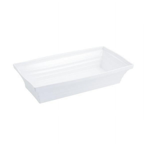 Bon Chef 53105WHITE 10.25 x 19 x 4 in. Americana Square 10 quart Bowl, White