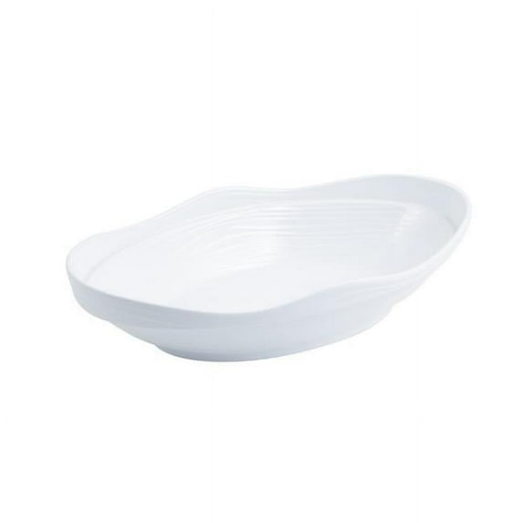 Bon Chef 53202WHITE 18 x 11 x 4 in. Euro Round Bowl 6 quart Bowl, White