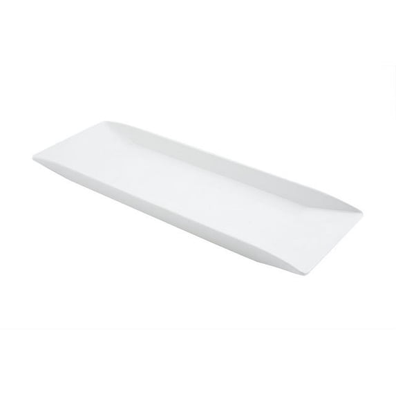 Bon Chef 53401WHITE 23.25 x 7.75 x 1.25 in. Melamine Rectangular Platter, White